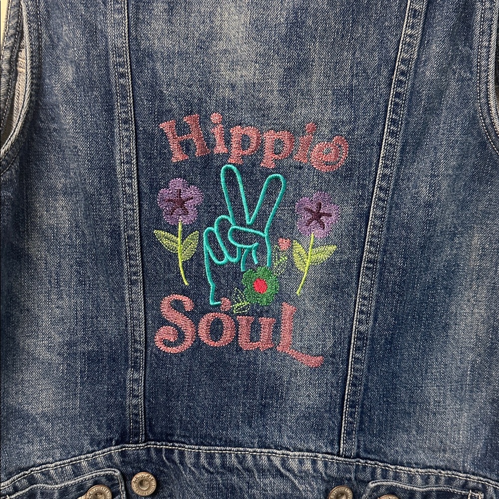 Levi’s Denim Vest with Hippie Soul Embroidery